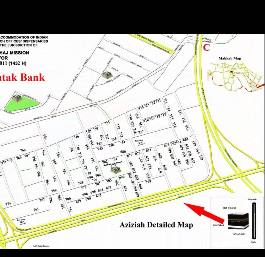 karte aziziyah Makkah
