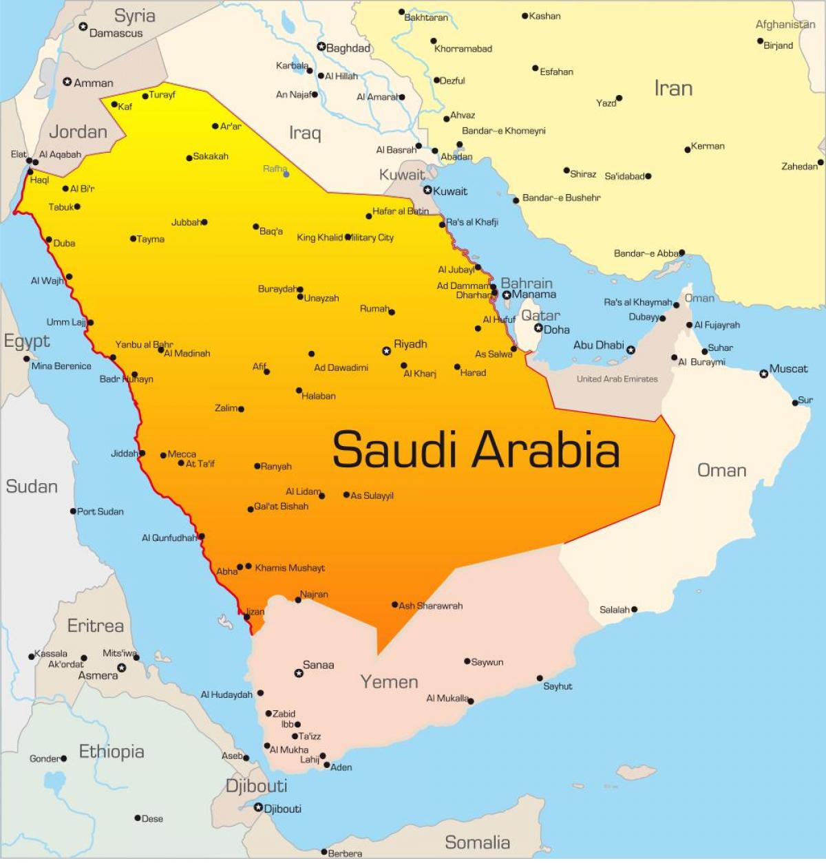Makkah saūda arābija karte