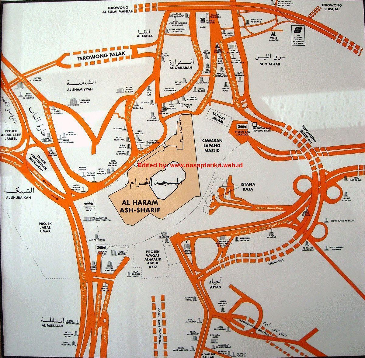 karte misfalah Makkah karte