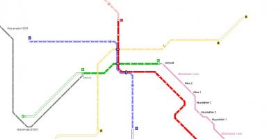 Karte Meku metro 